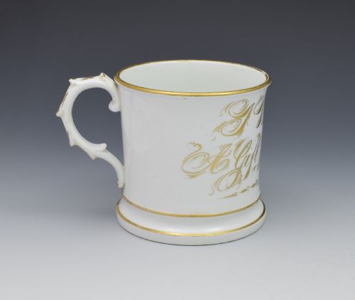 Large 19th Century Coalport Commemorative Cider Mug