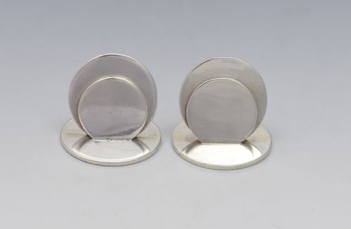 Set 2 George V Silver Place-card Menu Holders