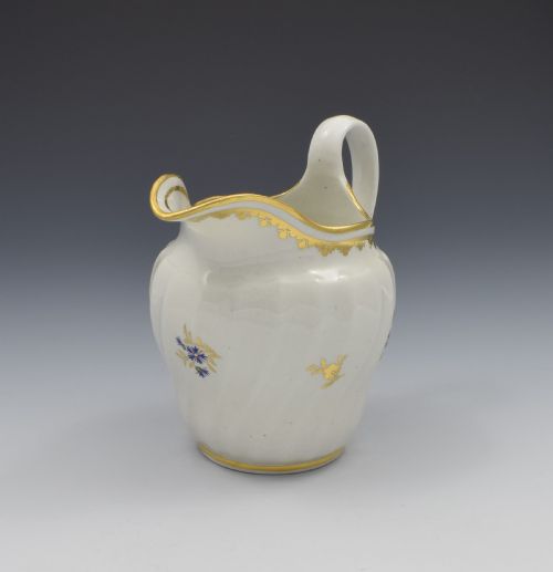 fig 1. Flight Period Worcester Porcelain Waisted Cream Jug Cornflower Sprigs