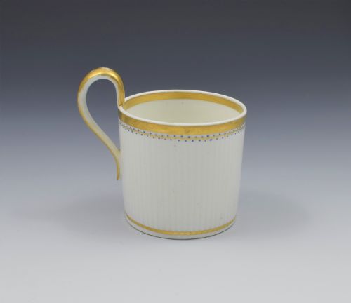 Rare Derby Porcelain Paris Flute Coffee Can High Loop Handle C.1820