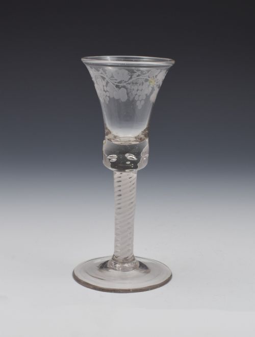 Georgian Double Series Opaque Air Twist Wine Glass