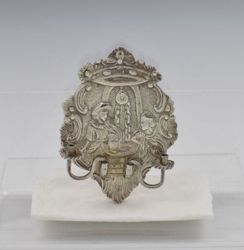 Unusual Dutch Silver Novelty Miniature Wall Sconce