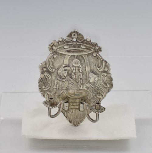 fig 1. Unusual Dutch Silver Novelty Miniature Wall Sconce