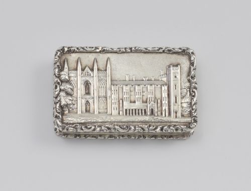 William IV Silver Castle Top Vinaigrette Newstead Abbey Taylor & Perry