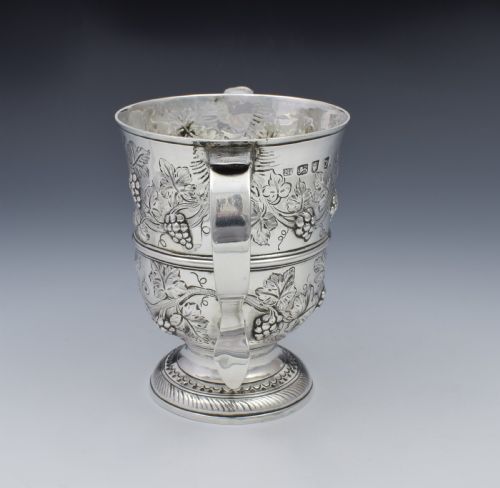 fig 1. George II Silver Twin Handled Loving Cup Benjamin Cartwright I Georgian Trophy