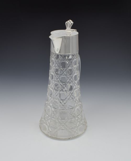 fig 1. Art Deco Silver & Cut Glass Claret Jug