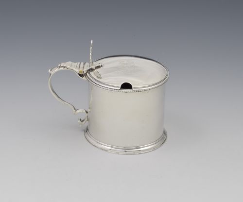 Georgian Silver Drum Mustard Pot Robert Hennell 1782