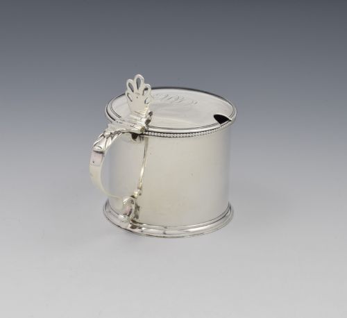 fig 1. Georgian Silver Drum Mustard Pot Robert Hennell 1782