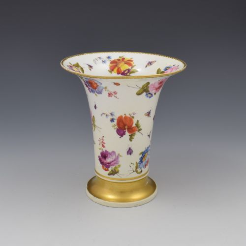 Fine Derby Porcelain Flared Spill Vase Floral Decoration, C.1820