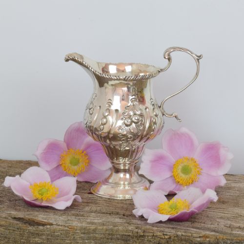 fig 1. Early George III Silver Pedestal Cream Jug 1767