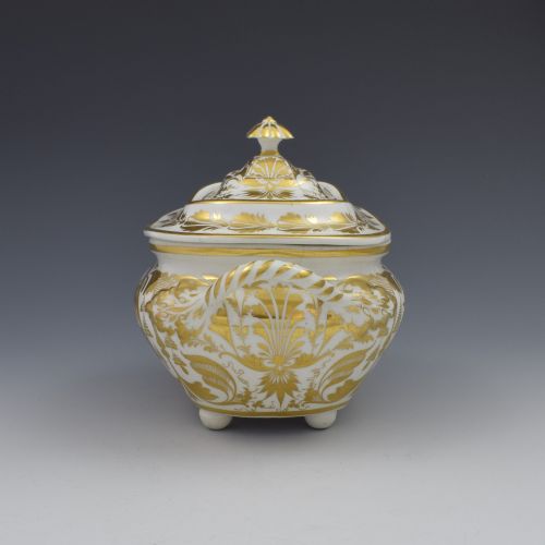 fig 1. Derby Porcelain Sucrier & Cover Landscapes Berkshire & Wales c.1815