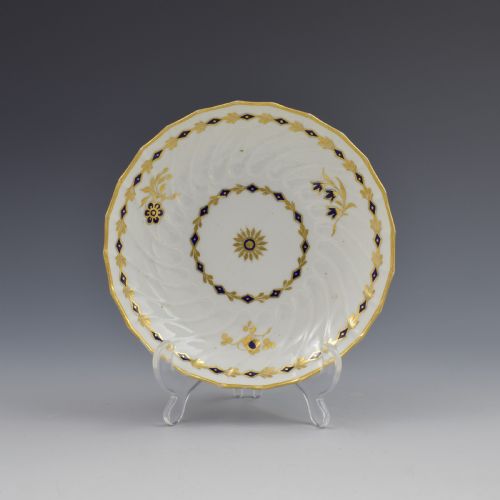 fig 1. Flight Period Worcester Porcelain Spiral Fluted Trio, Tea Bowl, Cup & Saucer