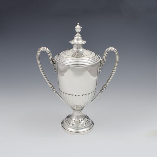 fig 1. Fine Victorian Silver Trophy Cup & Cover Mappin & Webb