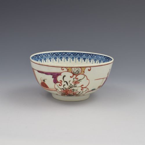 fig 1. First Period Worcester Porcelain Boy In The Window Slop Bowl