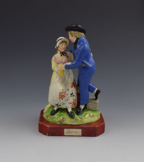 Early 19th Century Pearlware Marine Figure Group Sailor's Return