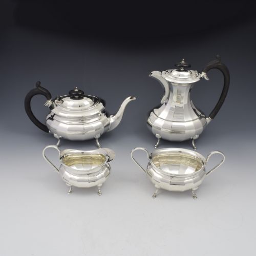 Stunning 4 Piece Art Deco Silver Tea / Coffee Set