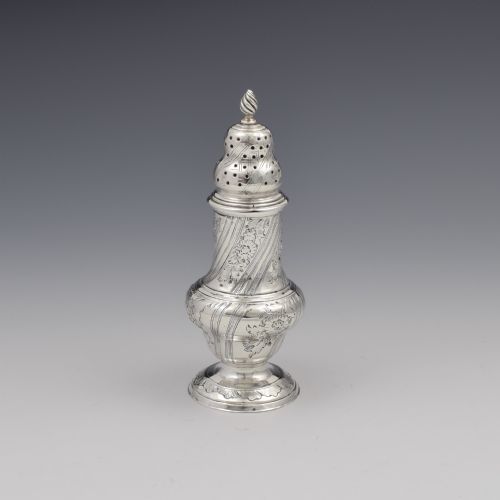 fig 1. George III Silver Sugar / Pepper Caster Robert Palmer I 1777 Georgian