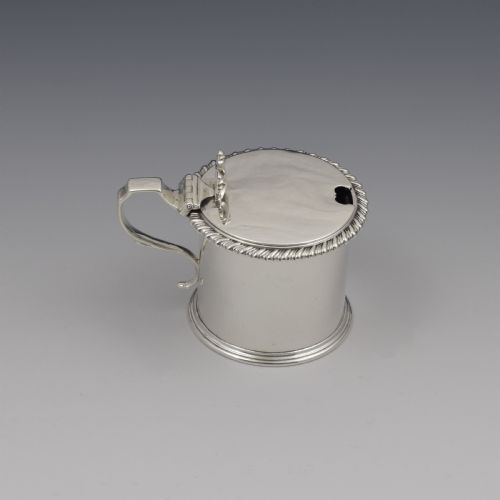 Victorian Silver Drum Mustard Pot London 1866