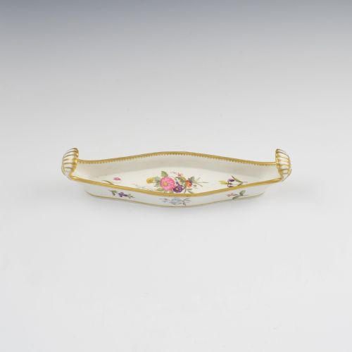 Rare Chamberlain Worcester Porcelain Shell & Canoe Pen Tray C.1820