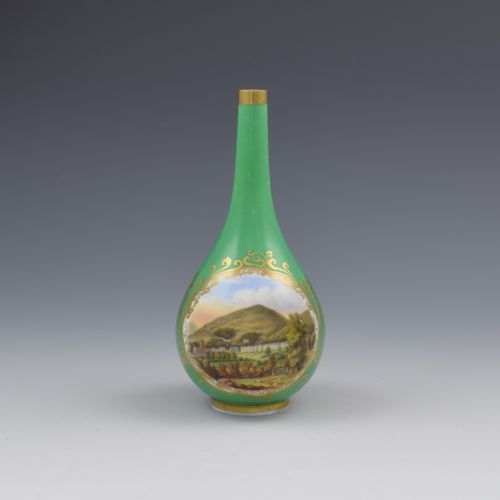 Chamberlain's Worcester Porcelain Bottle Vase View of Malvern
