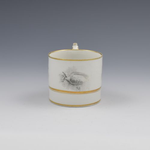 fig 1. Flight, Barr & Barr Period Worcester Porcelain Seashell Printed Coffee Can