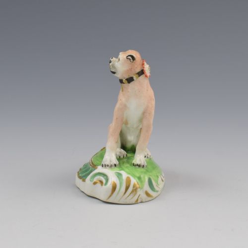 fig 2. Staffordshire Porcelain Figure Of A Seated Pug Dog c.1830