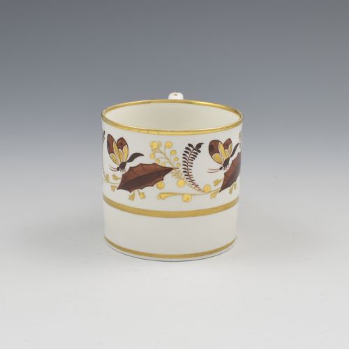 fig 1. Barr, Flight & Barr Porcelain Coffee Can Holly Leaves & Butterflies c.1807