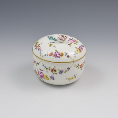 fig 1. 18th Century Meissen Porcelain Sugar Bowl & Cover c.1763-1774