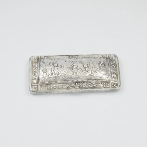 fig 1. Fine Continental Silver Spring Loaded Visiting Card Case