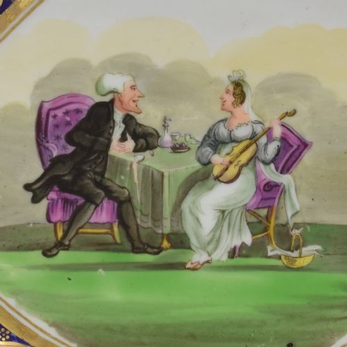 fig 2. Regency New Hall Bone China Dessert Dish Dr. Syntax Series Pattern 2679