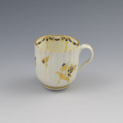 fig 1. First Period Worcester Porcelain Fluted Coffee Cup c.1775