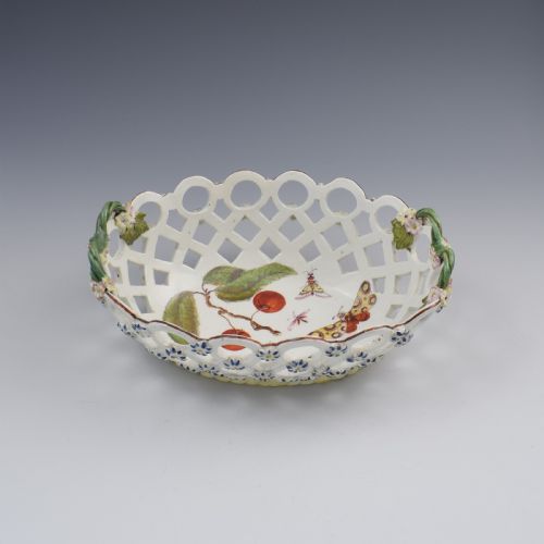 Fine Derby Porcelain Spectacle Basket C.1760-1765