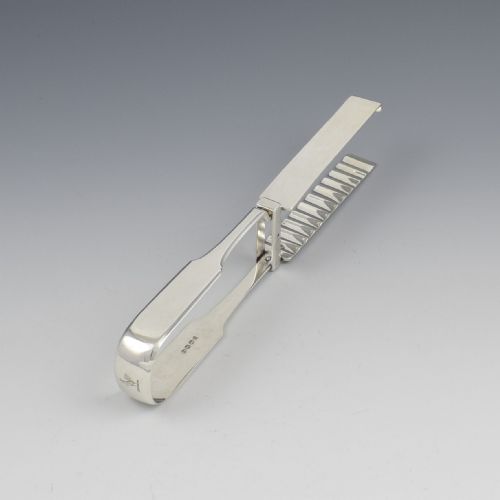 Georgian Sterling Silver Asparagus Tongs Servers