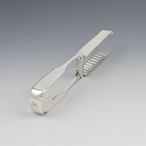 fig 1. Georgian Sterling Silver Asparagus Tongs Servers