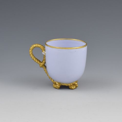 fig 1. Victorian Brown Westhead & Moore Lilac Rope Twist Cup & Saucer 2