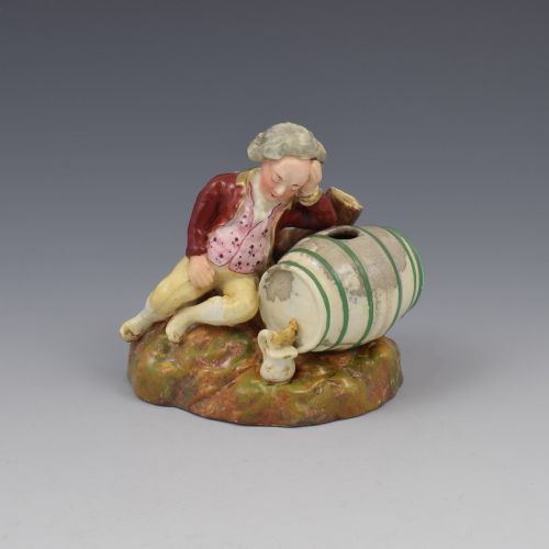 Dudson Staffordshire Pottery Figure Pen Holder Tipsy Lawyer C.1840