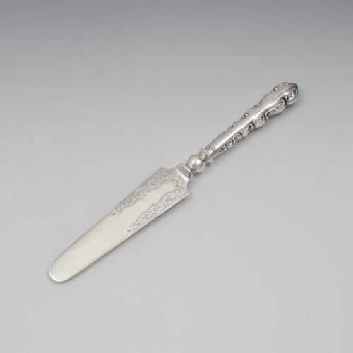 Fine Edwardian Solid Silver Cake Knife / Slice Sheffield 1903
