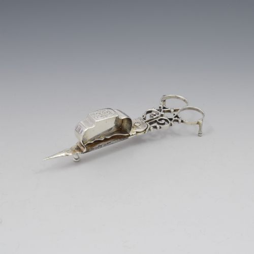 Georgian Silver Candle Snuffer Scissors / Wick Trimmers John Buckett 1770