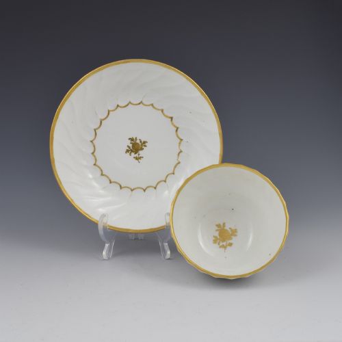 fig 1. Flight Period Worcester Porcelain Spiral Fluted Tea Bowl & Saucer