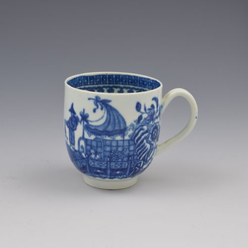 First Period Worcester Porcelain Fisherman Coffee Cup C.1775 1