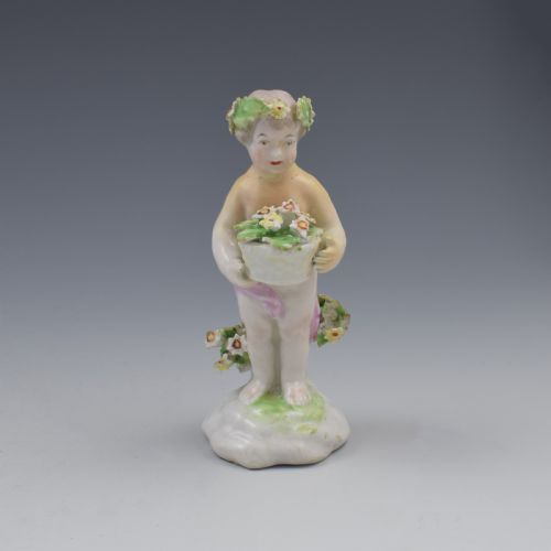 18th Century Derby Porcelain Figure of a Small Putto C.1780