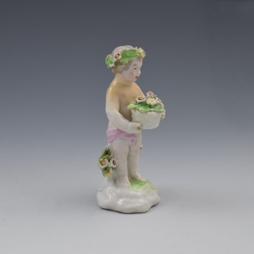 fig 1. 18th Century Derby Porcelain Figure Of A Small Putto c.1780