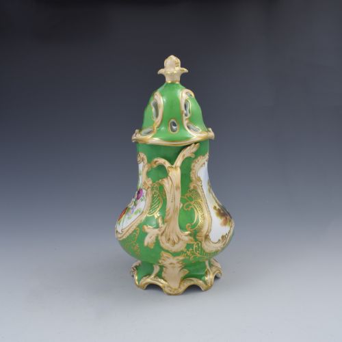 fig 1. Samuel Alcock Porcelain Pot Pourri Vase & Cover Landscape View
