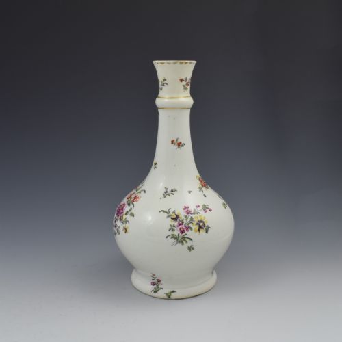 fig 1. Derby Porcelain Cotton Stem Painter Water Bottle Guglet c.1760