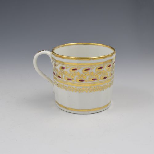 Fine Georgian Coalport Porcelain Hamilton Flute Coffee Can C.1805