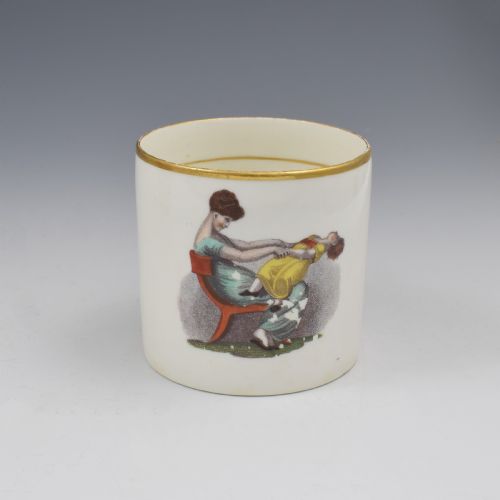 Georgian Machin Bone China Adam Buck Style Coffee Can C.1810 1