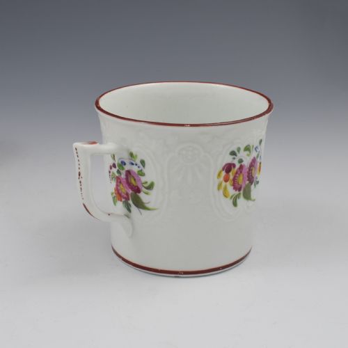 fig 1. Coalport Porcelain Dulong Blind Moulded Floral Coffee Can c.1815