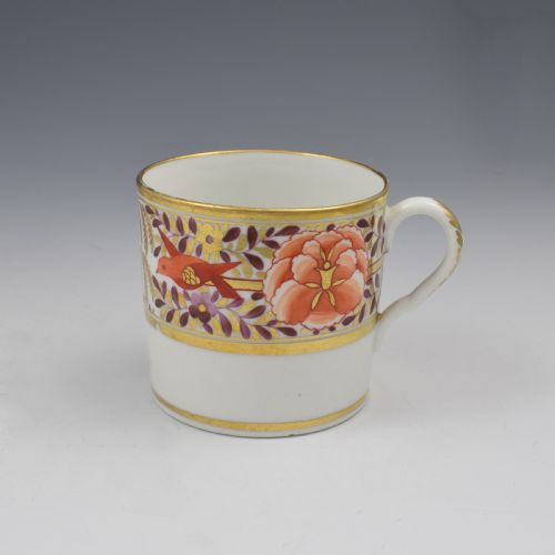 Coalport Porcelain John Rose Coffee Can Red Birds Willow & Peony