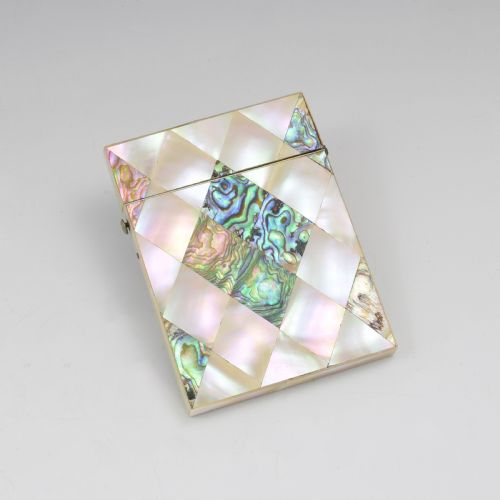 Victorian Mother of Pearl & Abalone Visiting Card Case