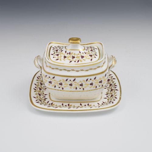 fig 1. Spode Bone China Sucrier & Stand Pattern 1023